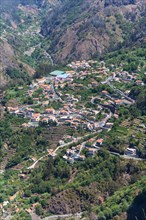 View of the village of Curral das Freiras seen from Pico dos Barcelos mountain