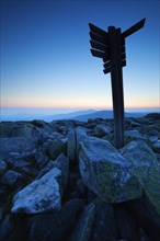 Summit of Lusen Mountain in the evening