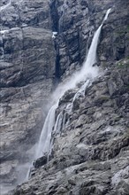 Waterfall at Kjenndalsbreen Glacier