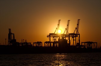 Port of Odessa at sunset