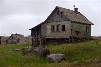 Derelict houses of a rural locality