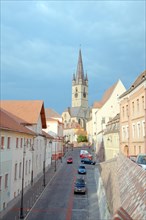 Street in the historical centre of Sibiu