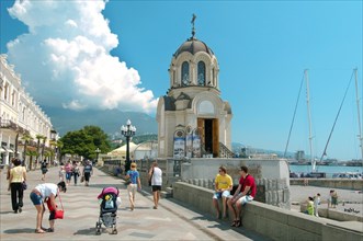 Orthodox church on the seafront of Yalta