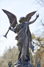 Angel statue with trumpet