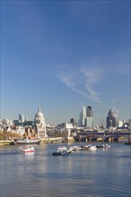 London skyline with Blackfriars Bridge and the River Thames
