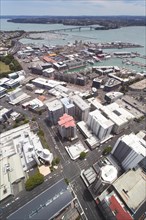 View from Skytower over the harbour towards the Harbour Bridge