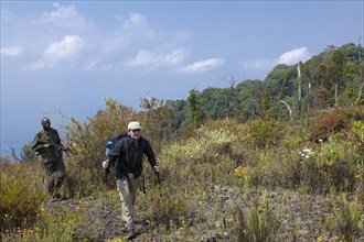 Ascent to the summit of Mount Nyiragongo volcano