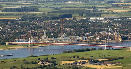 View of Emmerich across the Rhine and the Emmerich Rhine Bridge