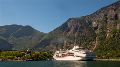 Ferry Columbus in the fjord