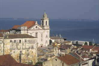 View of the eastern part of Alfama from viewpoint Portas do Sol