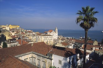 View of the eastern part of Alfama from viewpoint Portas do Sol