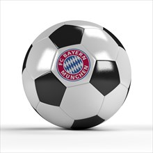 Football with the logo of FC Bayern Munich