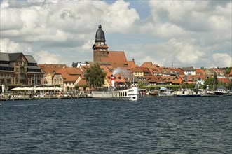 View of Waren and Lake Mueritz