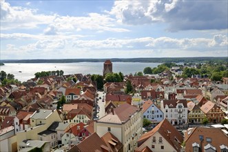 View of Waren and Lake Mueritz