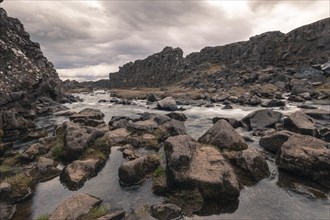 Oxara river in the Thingvellir National Park
