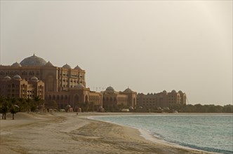 The Emirates Palace Hotel and its beach
