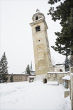 Leaning church tower