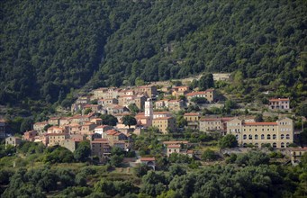 The small village of Ota in the mountains of Corsica