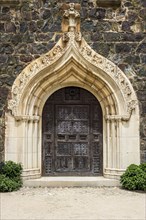 Magnificent front door of Castell de Cap Roig manor