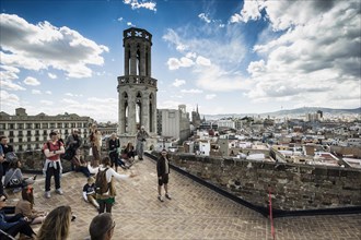Roof terrace of the church Esglesia de la Merce