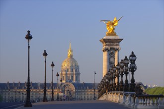 Pont Alexandre III. with the dome of Les Invalides