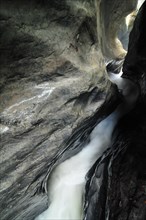 The 'Corkscrew Chute' of the Truemmelbach Falls