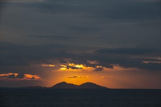 Sunset on the west coast of Flores Island