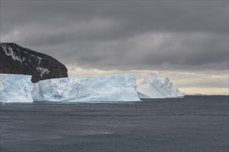 An iceberg floating in the South Atlantic