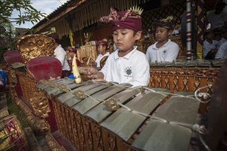 Children of a gamelan orchestra at an event