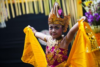 Girl during a Barong dance