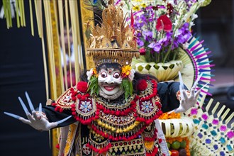 Colourful costume at a Barong dance
