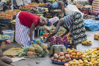 Street market for fruit and vegetables