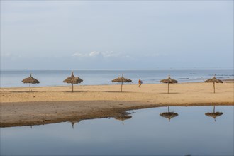 Beach umbrellas on Mamah Beach