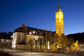 Illuminated Church of St. George on market square