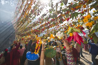 Decorations of the Hari Bodari Akdshi fair at the burning ghats