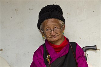 Portrait of an old local woman