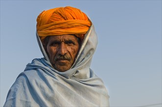 Portrait of a pilgrim during Kumbh Mela