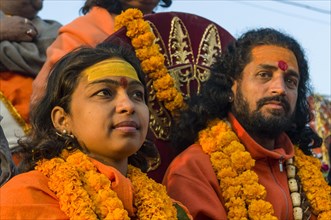 Female and male sadhu