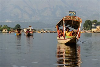 Shikara boats on Dal Lake