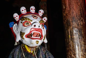 Wooden mask used by monks for ritual dances during Hemis Festival