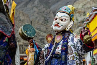 Monk performing ritual mask dance