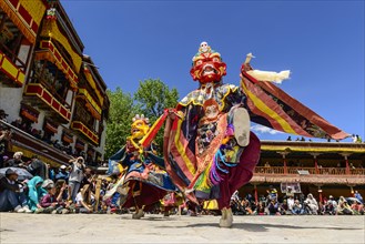 Monks performing ritual mask dance