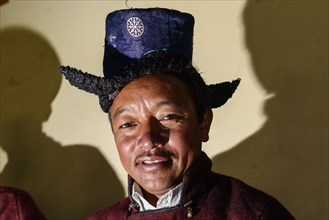 Ladakhi man wearing traditional dress