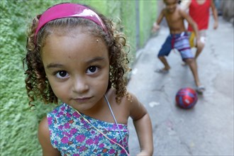 Girl in a slum or favela