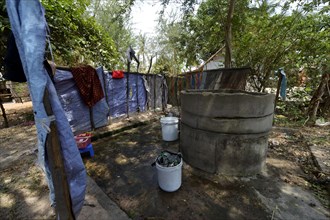 Traditional washing facilities in a village