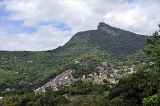 Slum at the foot of Mount Corcovado