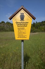 Sign 'Geschuetzter Landschaftsbestandteil'