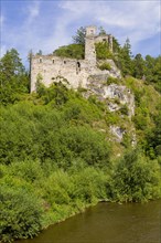 Eibenstein castle ruins on the Thaya river