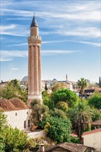 Yivli Minare Mosque and the old city