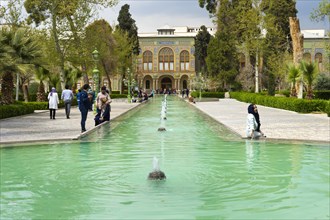 Fountain in front of Golestan Palace
